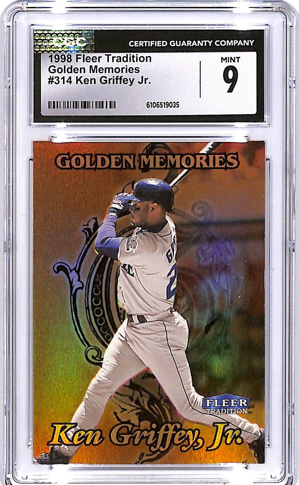 1998 Fleer Tradition Ken Griffey Jr Golden Memories #314 CGC 9 Mariners