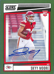 2022 Panini Score Football - Sky Moore RC AUTO KANSAS CITY CHIEFS