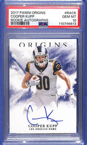 2017 Panini Origins - Cooper Kupp ROOKIE AUTOGRAPHS PSA GEM MT #10 RAMS