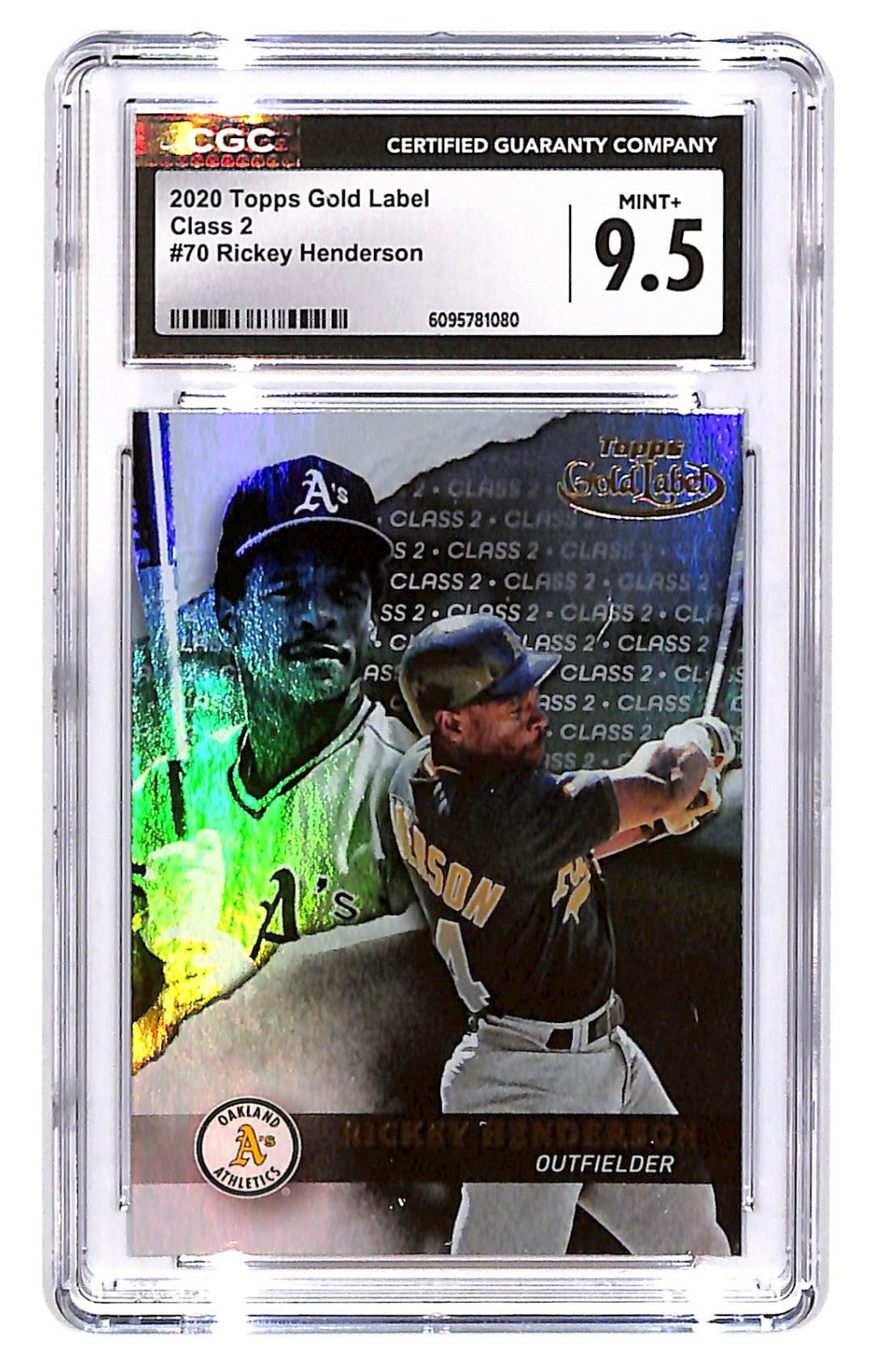 2020 Rickey Henderson Topps Gold Label -  #70 Class 2 CGC Mint Plus 9.5
