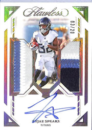 2023 Flawless Tajee Spears Auto Autograph Rookie RC Patch /20 Titans