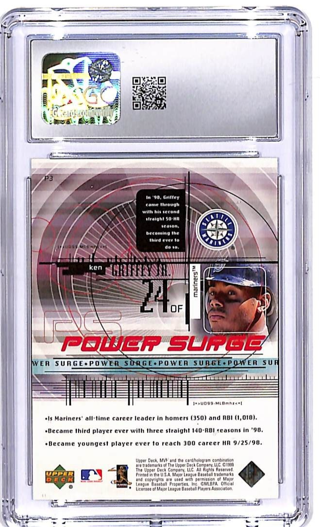 1999 Upper Deck MVP Ken Griffey Jr Power Surge P3 CGC 9.5 Mariners