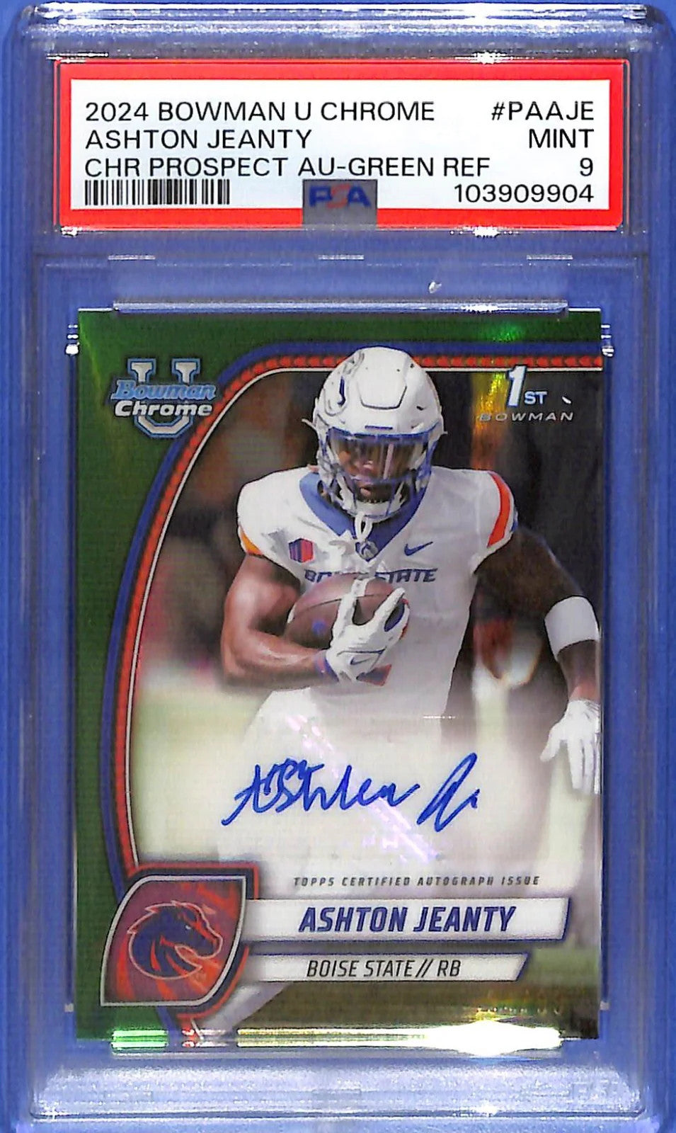 2024 Bowman Chrome University Ashton Jeanty Auto Autograph Rookie RC PSA 9 /99