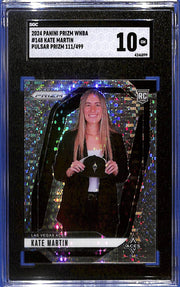 2024 Panini Prizm WNBA - Kate Martin #148 Pulsar Prizm #111/499 (RC) SGC 10