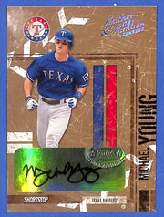 2004 Michael Young Donruss Leather and Lumber Autograph 145 #2/50