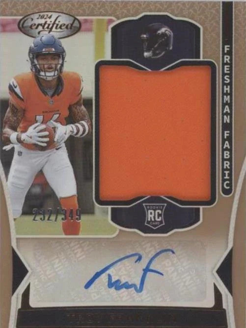 2024 Panini Certified Freshman Fabric Mirror Auto Troy Franklin #FMS-TF #/349