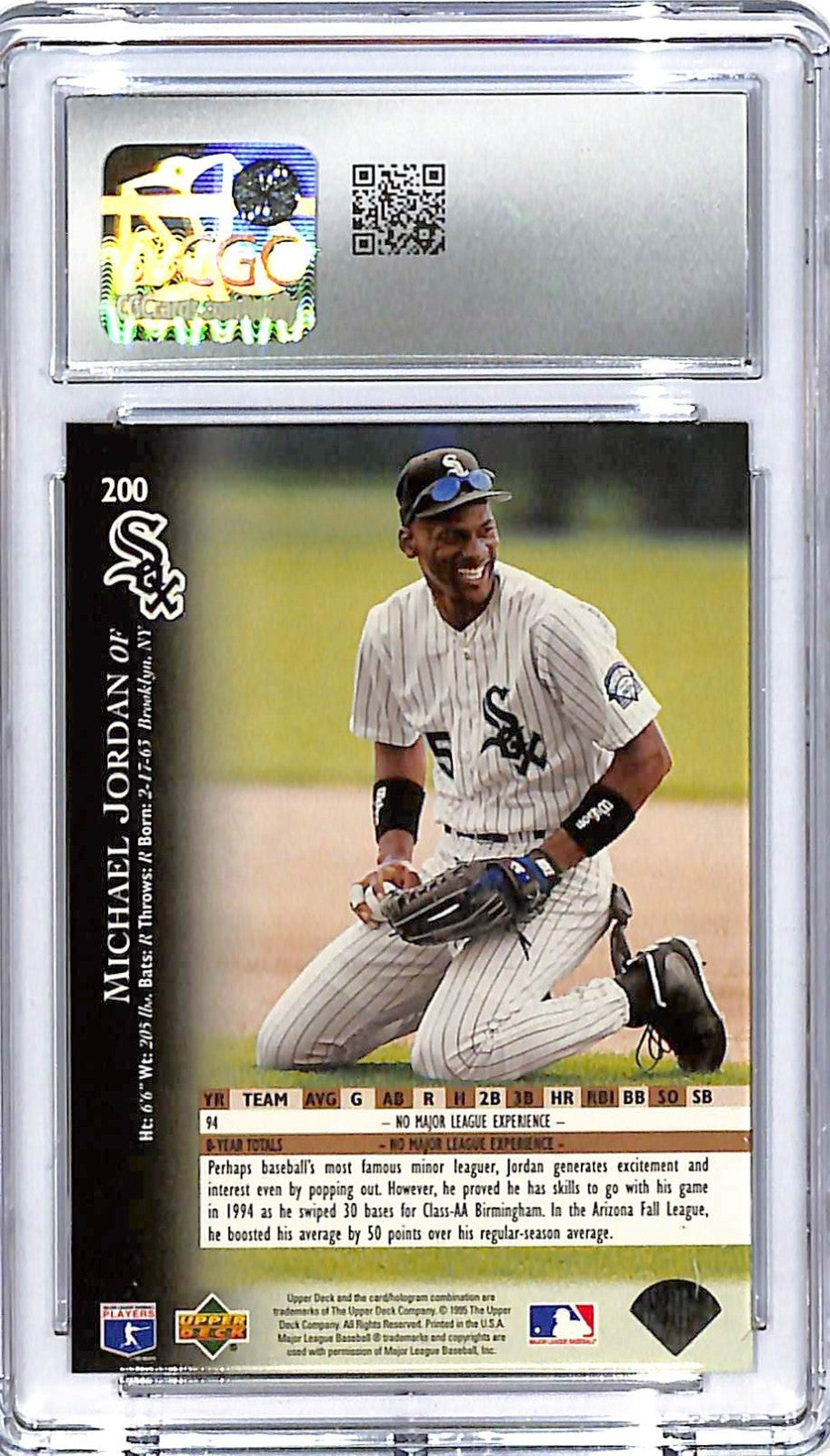 1995 Upper Deck Michael Jordan #200 CGC 10 White Sox – VSM Sports