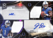 2023 Spectra Anthony Richardson Josh Downs Auto Autograph Rookie RC Patch /50