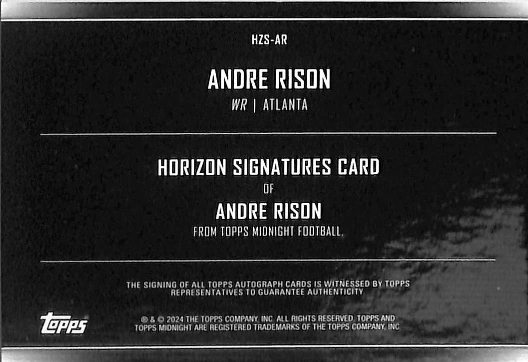 2024 Topps Midnight Andre Rison Horizon Signature Auto Autograph Falcons
