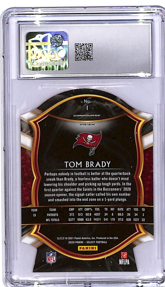 2020 Select Tom Brady Orange Die Cut #1 CGC 10 Buccaneers