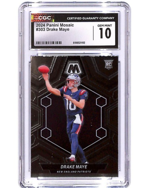 2024 Mosaic Drake Maye Rookie RC #303 CGC 10 Patriots