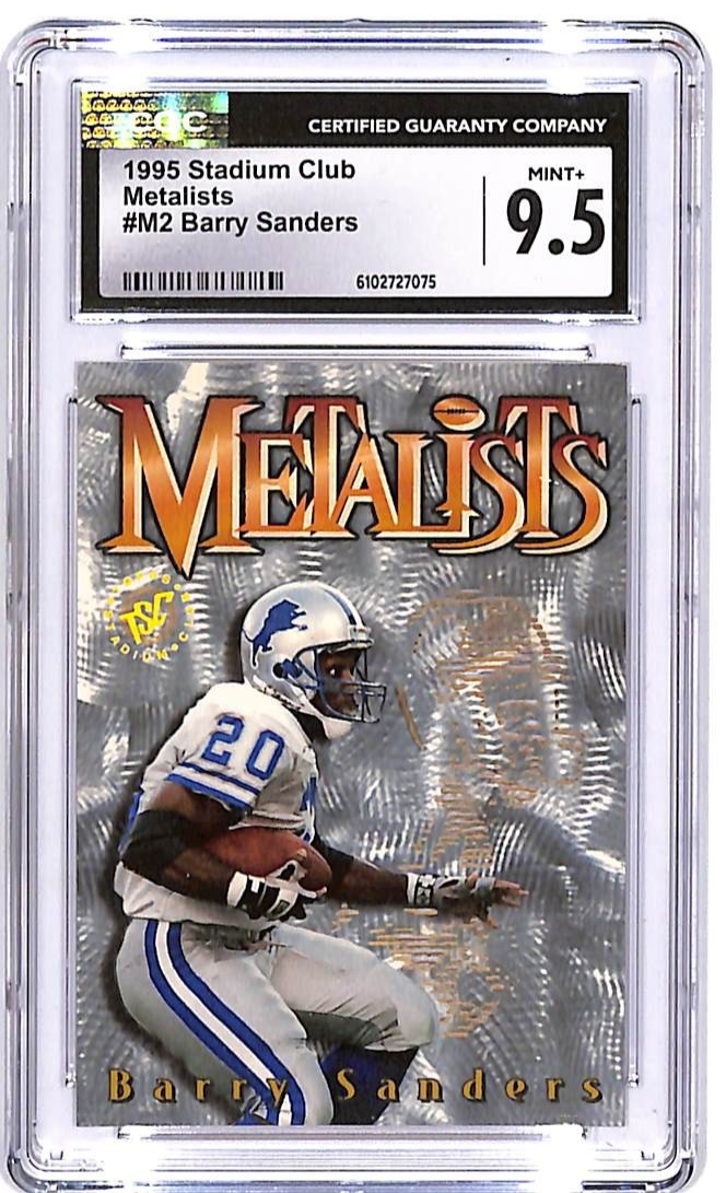 1995 Stadium Club Barry Sanders Metalists M2 CGC 9.5 Lions