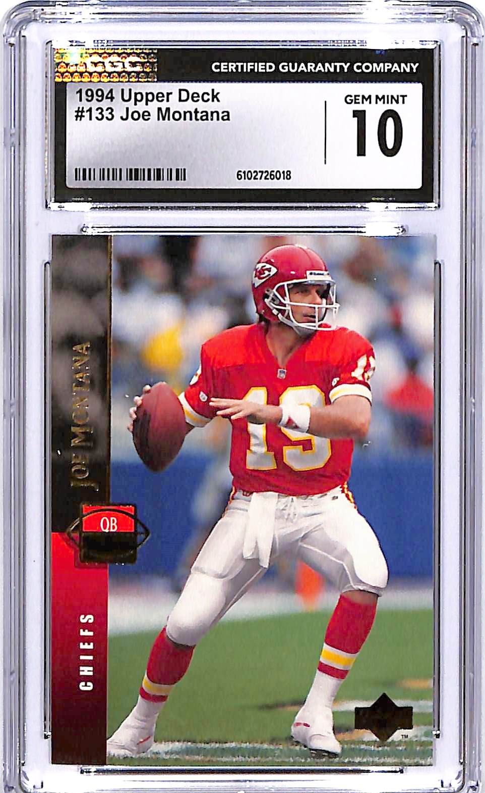1994 Upper Deck Joe Montana #133 CGC 10 Chiefs