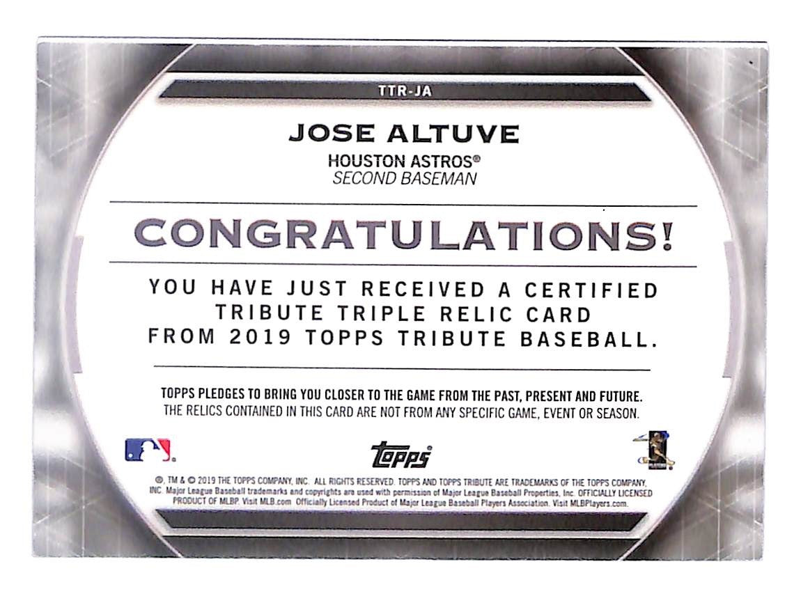 2019 Jose Altuve Topps Tribute - Triple Relics -TTR-JA #48/150