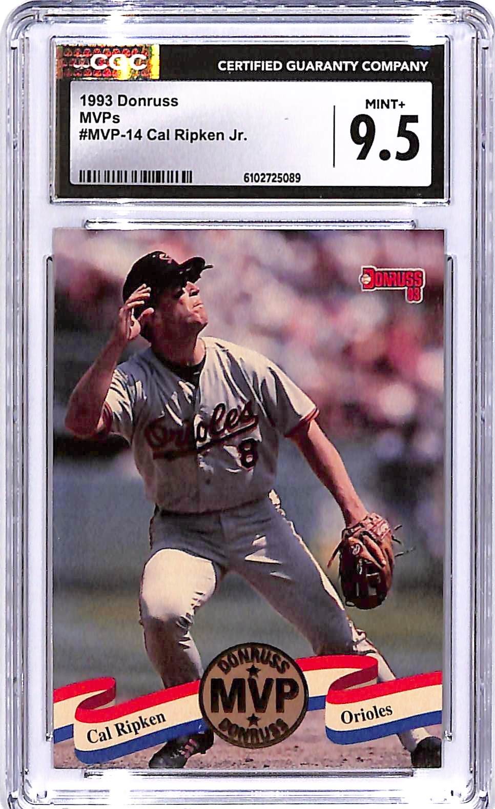 1993 Donruss Cal Ripken Jr MVPs #14 CGC 9.5 Orioles