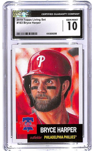 2019 Topps Living Set Bryce Harper #163 CGC 10 Phillies
