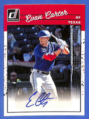 2023 Evan Carter Panini Donruss - Retro 1990 Auto 90S-EC (RC)