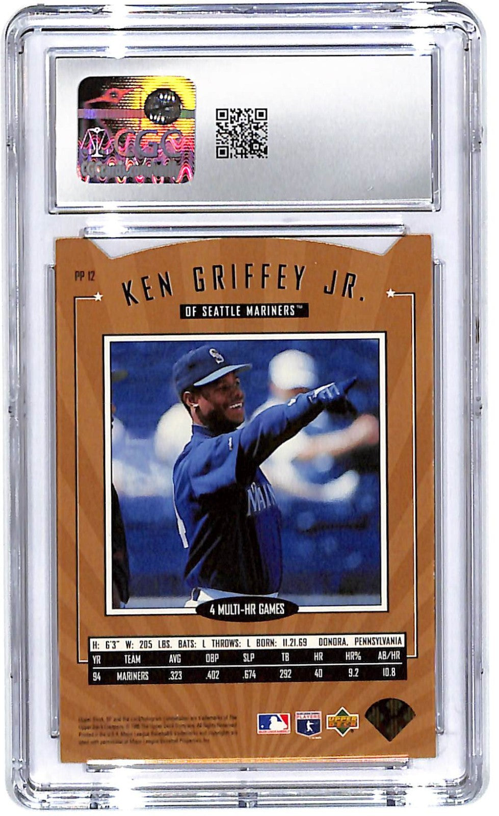 1995 Ken Griffey Jr SP Platinum Power #PP12 CGC Mint 9