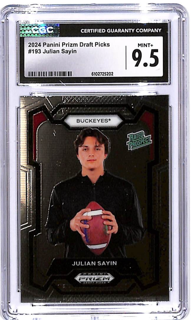 2024 Prizm Draft Picks Julian Sayin Rookie RC #193 CGC 9.5 Ohio State