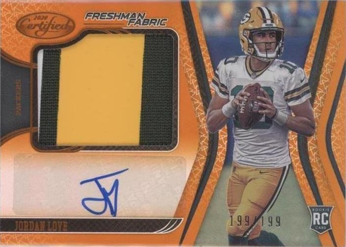 2020 Panini Certified Freshman Fabric Mirror Signatures #204 Jordan Love #/199