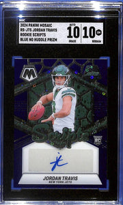2024 Jordan Travis Panini Mosaic Blue No Huddle Auto RS-JTS (RC) SGC 10 Auto 10