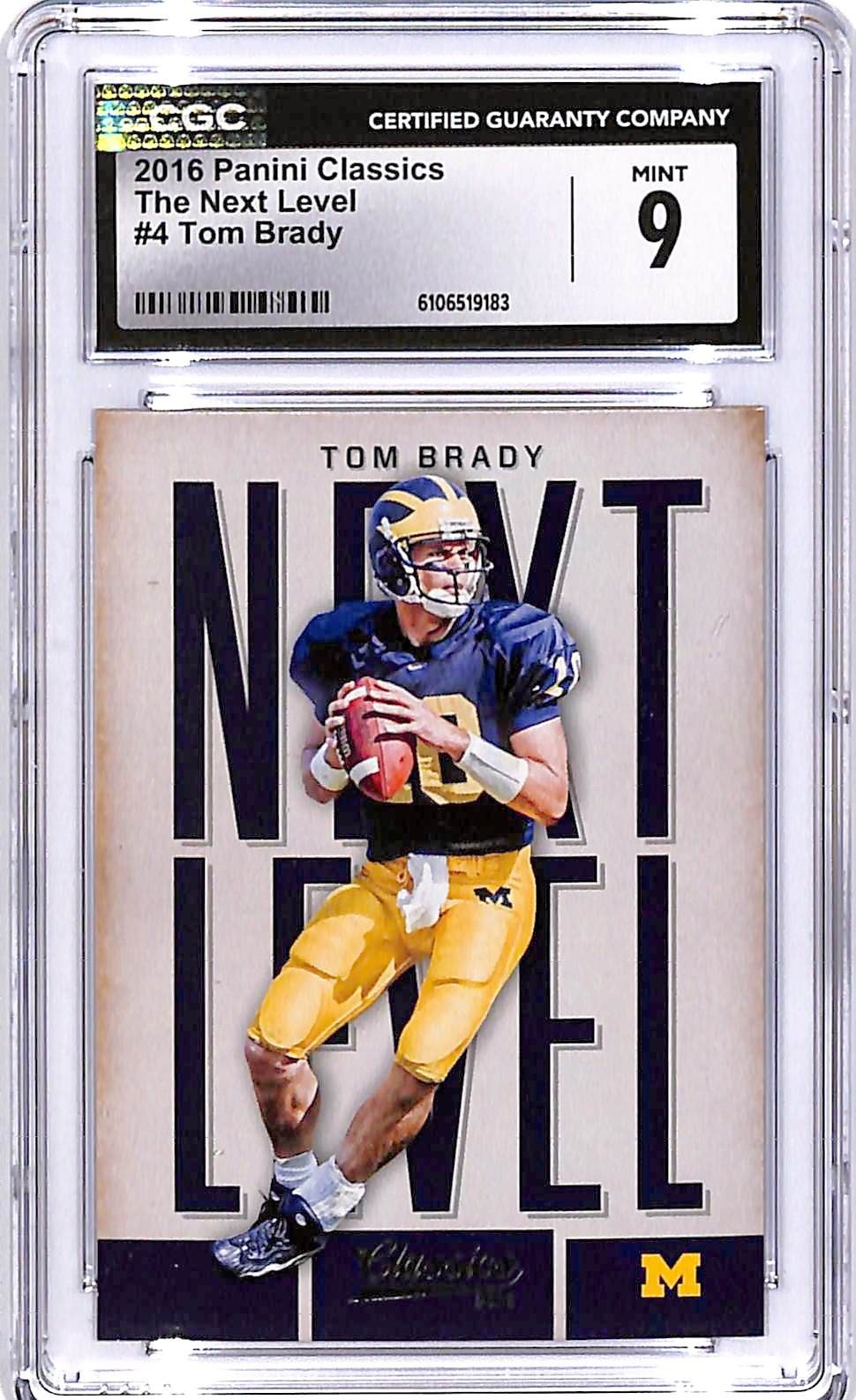 2016 Classics Tom Brady The Next Level #4 CGC 9 Michigan Patriots