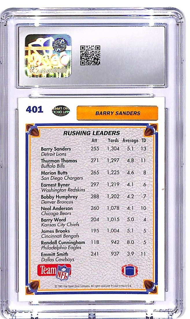 1991 Upper Deck Barry Sanders #401 CGC 9.5 Lions