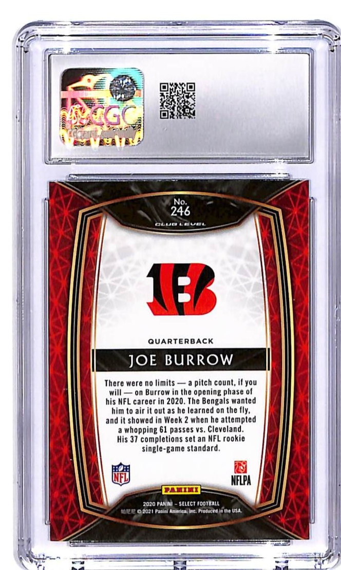 2020 Select Joe Burrow Rookie RC #246 CGC 9.5 Bengals