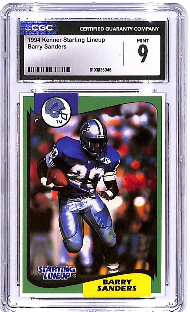 1994 Kenner Starting Lineup Barry Sanders CGC 9 Lions