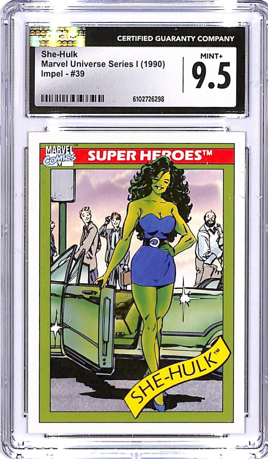 1990 Impel Marvel Universe Series 1 She Hulk #39 CGC 9.5