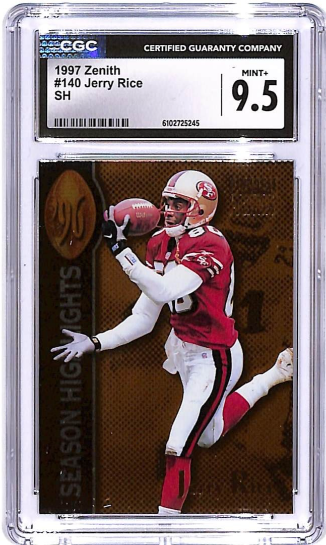 1997 Zenith Jerry Rice #140 Season Highlights CGC 9.5 49ers