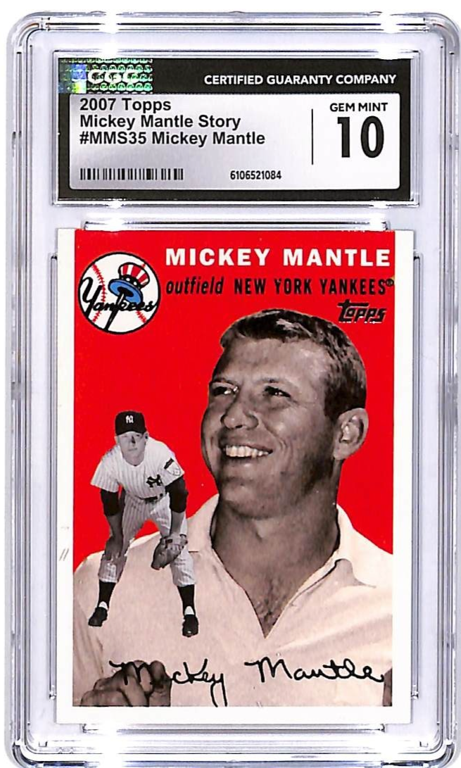 2007 Topps Mickey Mantle Story MMS35 CGC 10 Yankees