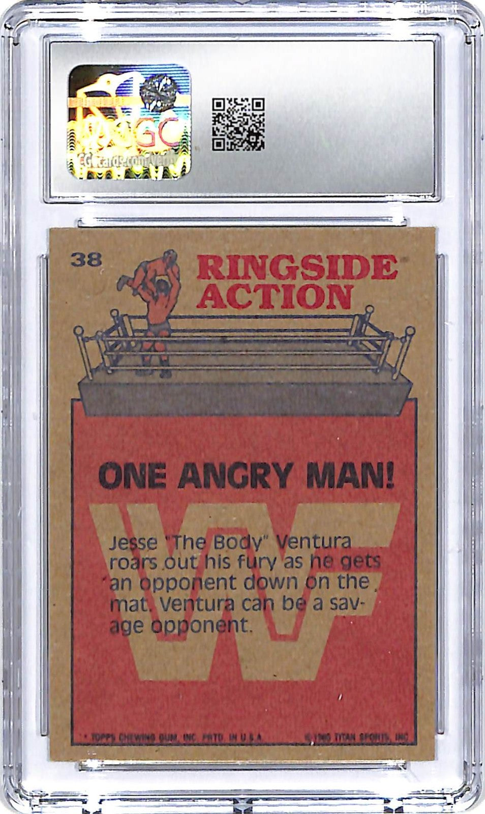 1985 Topps WWF One Angry Man! #38 Jesse Ventura CGC 9