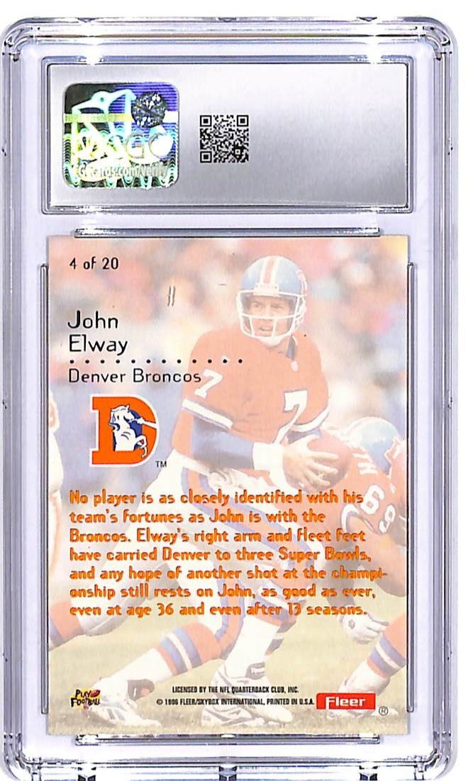 1996 Fleer Ultra John Elway Mr Momentum #4 CGC 9.5 Broncos