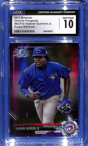 2017 Bowman Chrome Prospects Vladimir Guerrero Jr. RC #BCP32 Purple #/250 CGC 10