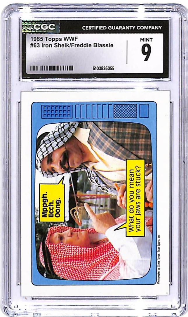1985 Topps WWF Iron Sheik Freddie Bassie #63 CGC 9