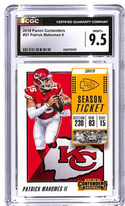 2018 Contenders Patrick Mahomes #51 CGC 9.5 Chiefs