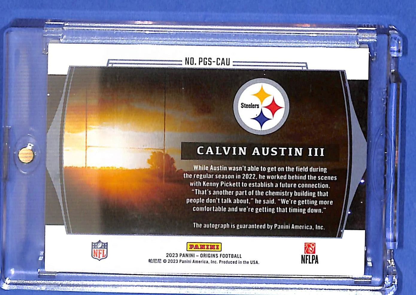 2023 Panini Origins Proving Ground - Calvin Austin III AUTO /25 STEELERS