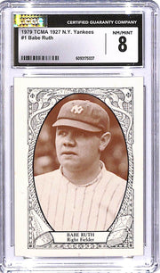 1979 TCMA 1927 NY Yankees Babe Ruth #1 CGC 8