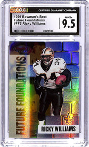 1999 Bowmans Best Ricky Williams Future Foundations Rookie RC FF5 CGC 9.5 Saints