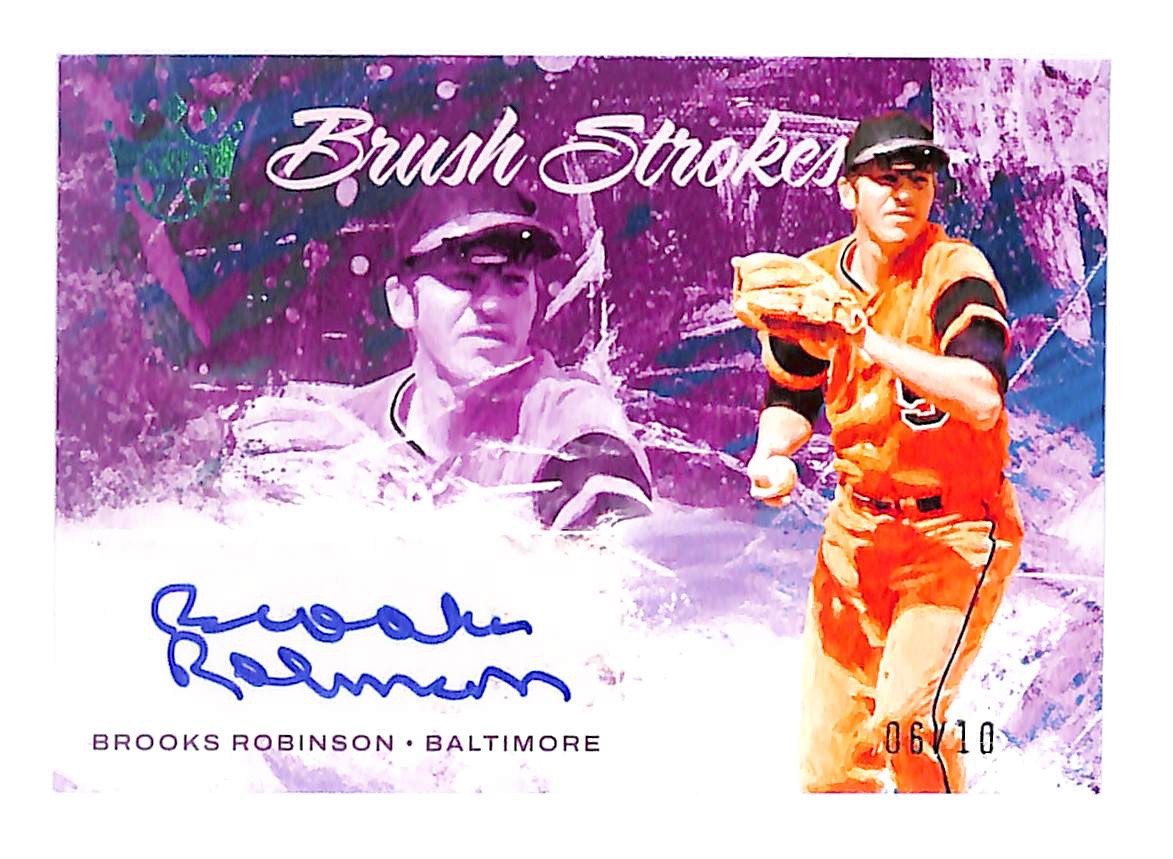 2022 Brooks Robinson Panini Diamond Kings Brush Strokes Blue Auto - BS-BR #6/10