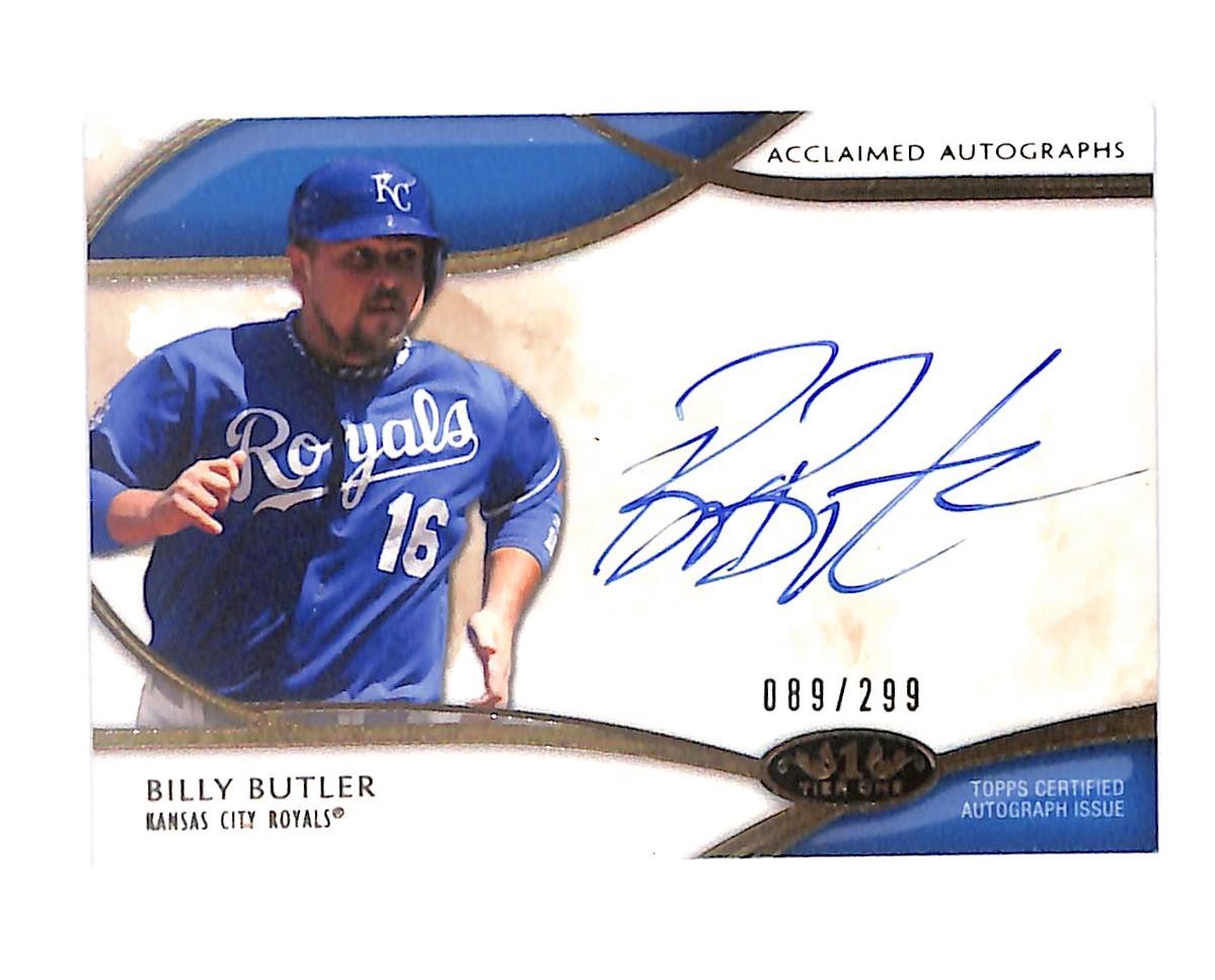 2014 Billy Butler Topps Tier One Acclaimed Autographs - AA-BBU #89/299