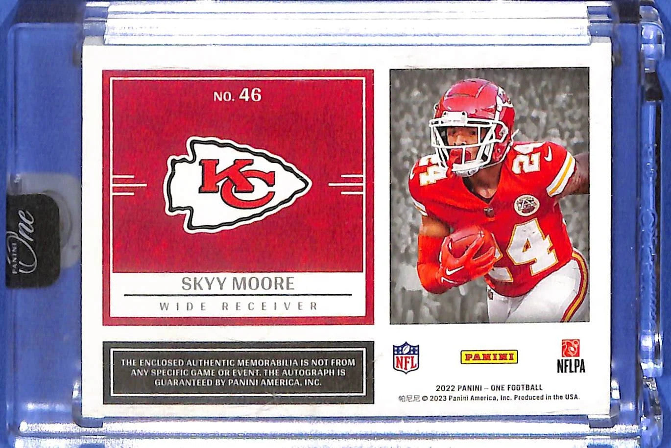 2022 Panini One Skyy Moore Auto Autograph Rookie RC Patch /99 Chiefs