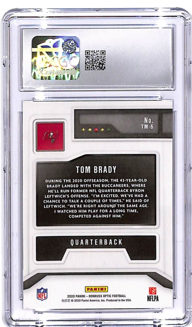 2020 Donruss Optic Tom Brady T-Minus 3 2 1 #6 CGC 9 Buccaneers