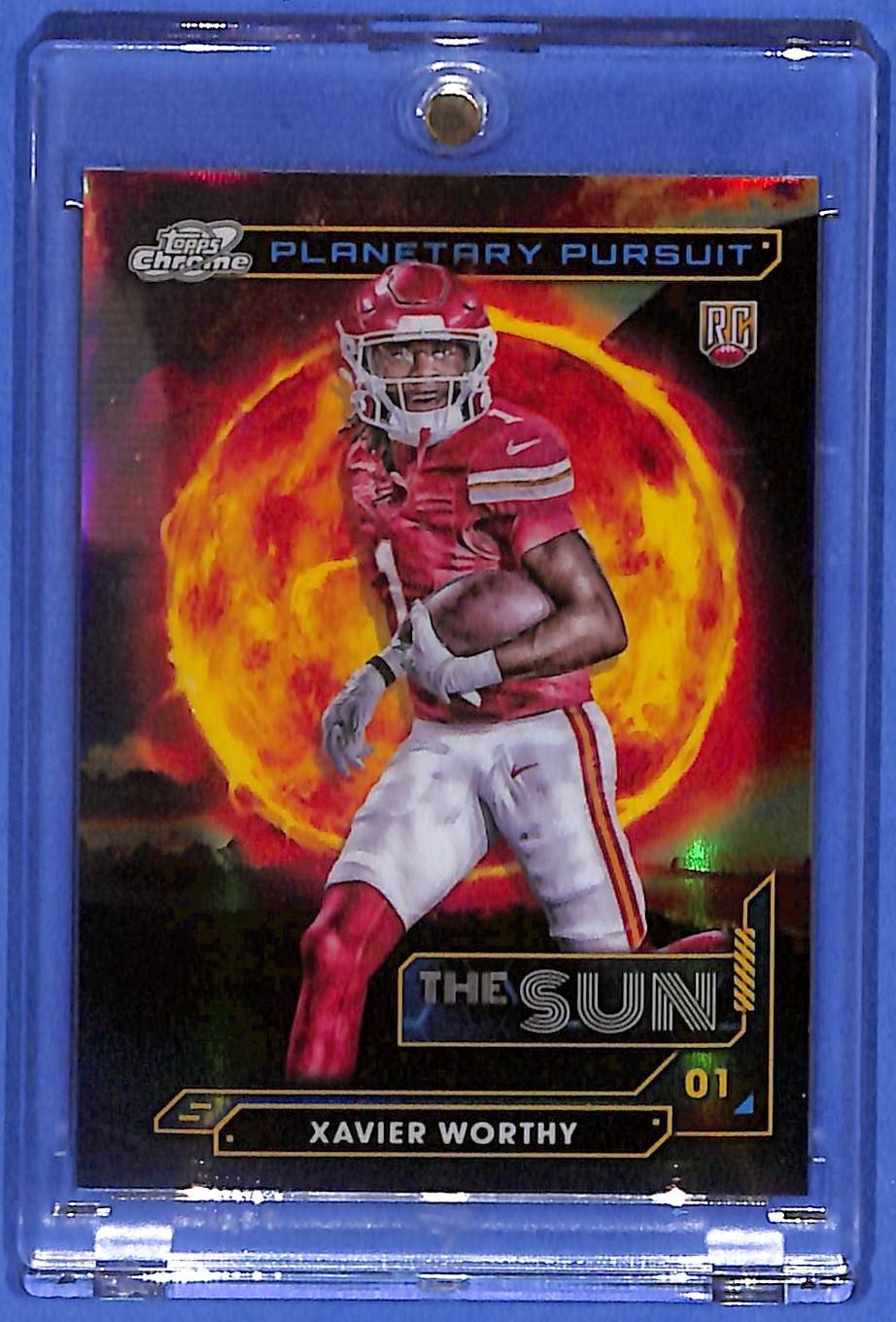 2024 Topps Cosmic Chrome - Planetary Pursuit Xavier Worthy #PPSU-XW Sun (RC) KC
