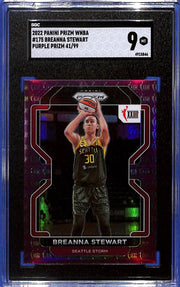 2022 Panini Prizm WNBA Breanna Stewart #175 Purple Prizm #41/99 SGC 9 Storm