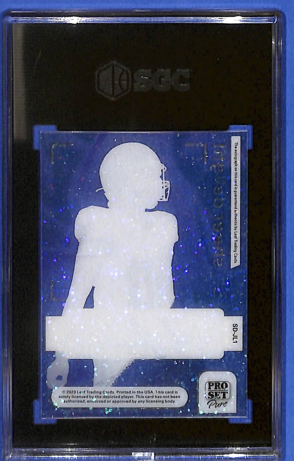 2023 Julian "Juju" Lewis Leaf Pro Set PT-JL1 SD Silver Holo Auto # 1/1 SGC 8