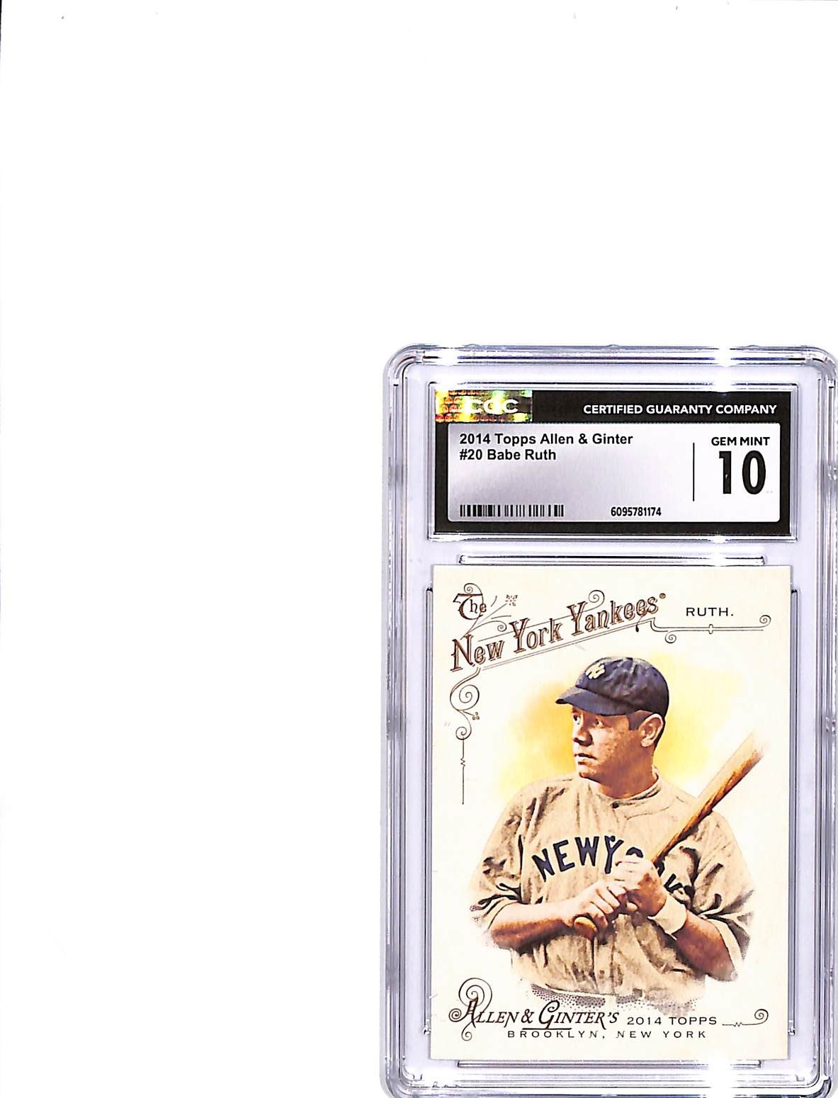 2014 Topps Allen and Ginter Babe Ruth #20 CGC 10 Yankees