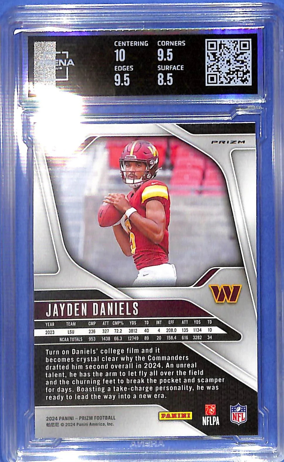 2024 Prizm Jayden Daniels Rookie RC Red White and Blue Arena Club 9 #347