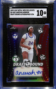 2025 Leaf Metal Web Excl Aneesah Morrow Rookie Auto Draft Bound #9/54 SGC 10